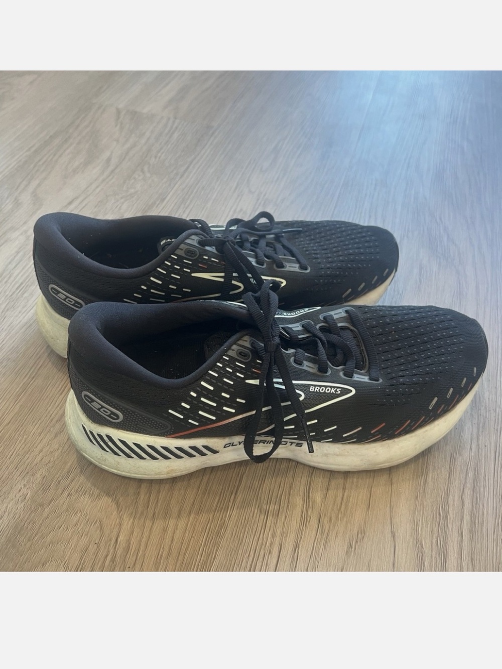 Brooks Glycerin GTS 20 Women Size 10.5 B Black Athletic Running Shoes Guiderails
